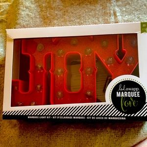 ‘JOY’ Marquee light kit